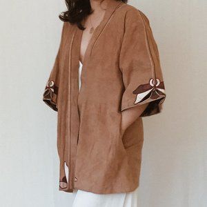 Roberto Cavalli Tan Suede Jacket